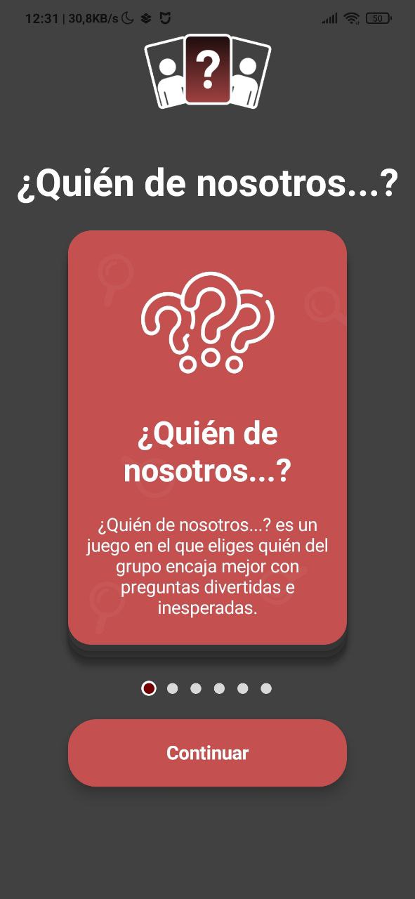 Captura de pantalla de Who Among Us? con una pregunta